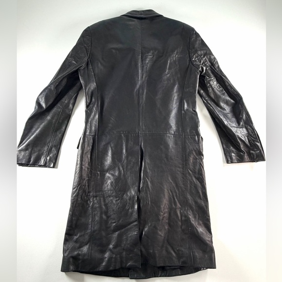 GUCCI Leather Trench Coat Men’s Small Color Black Authenticated REAL REAL - Picture 6 of 16